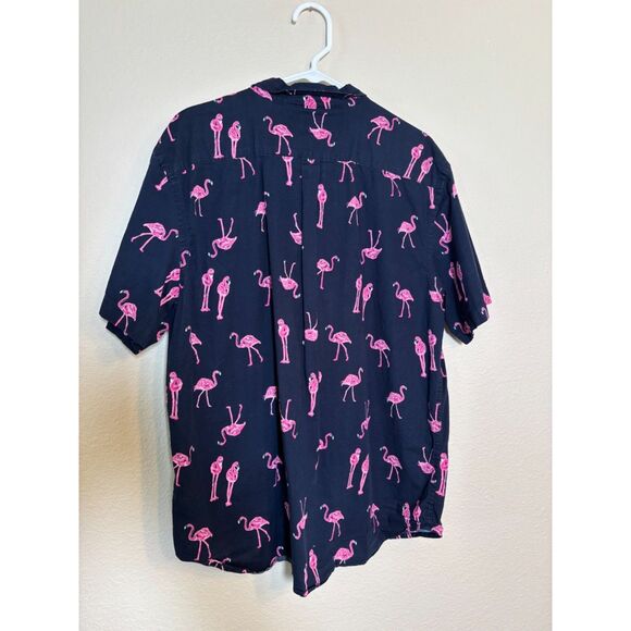 old navy mens flamingo button down size XL Pink & Navy - Picture 4 of 6